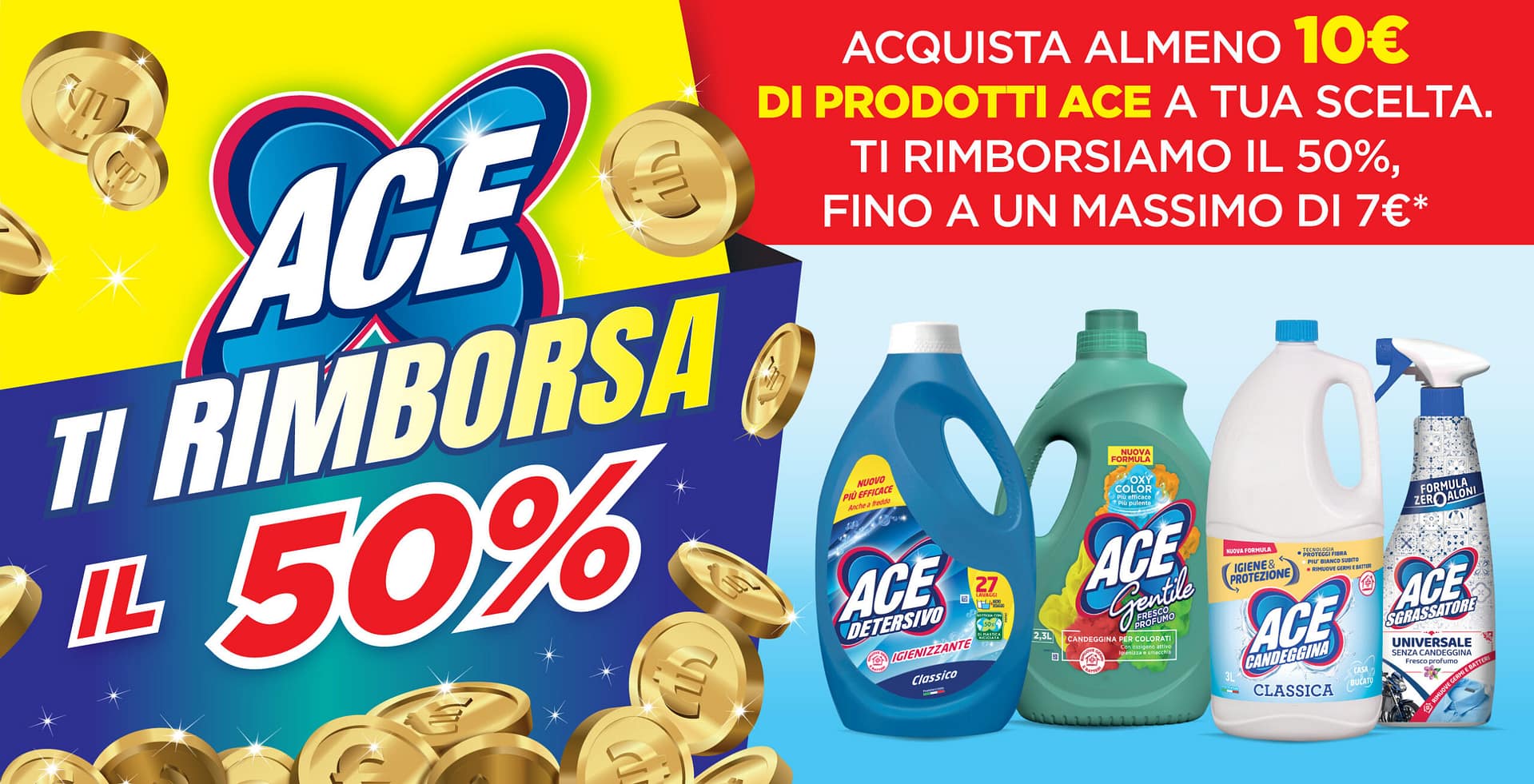 ACE TI TIMBORSA IL 50%
