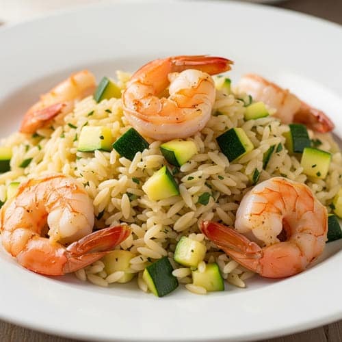 ORZOTTO CON ZUCCHINE E GAMBERETTI