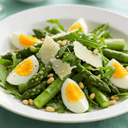 INSALATA DI ASPARAGI PARMIGIANO E UOVA