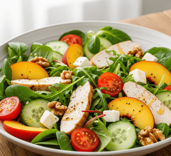 Insalata di Pollo con Pesche