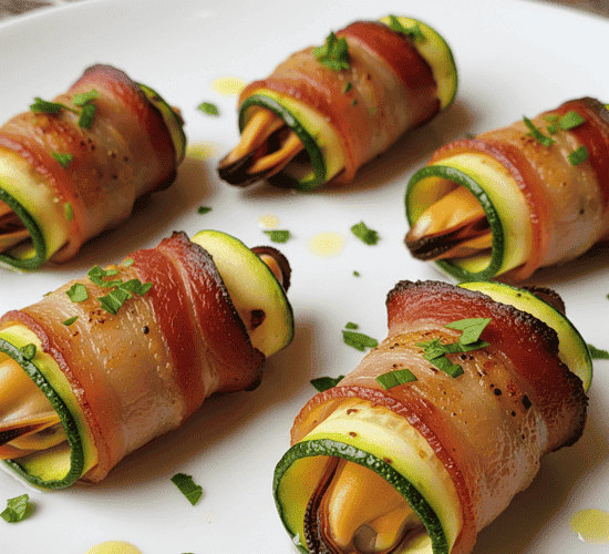 Involtini di Cozze con Pancetta e Zucchine