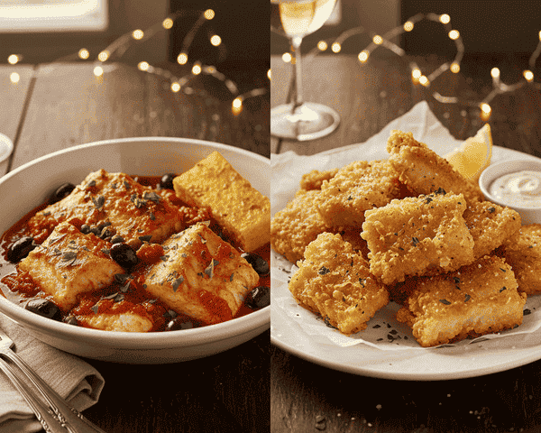 BACCALA' RICETTE : IN UMIDO E FRITTO