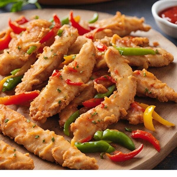 STRACCETTI DI POLLO AI PEPERONI