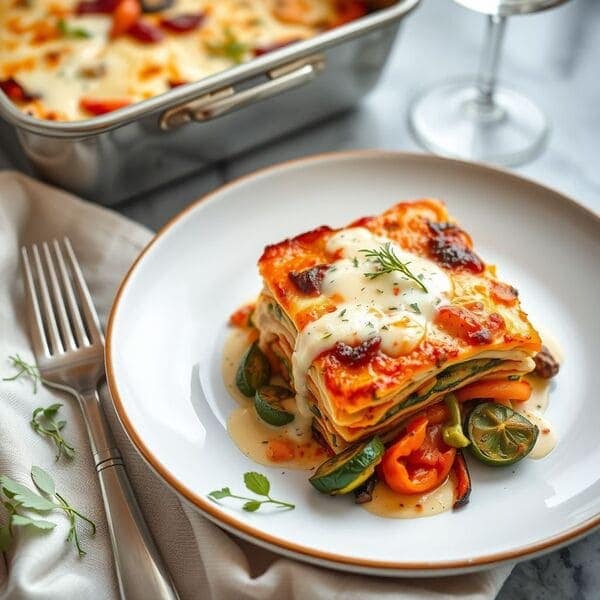 LASAGNE VEGETARIANE CON VERDURE GRIGLIATE