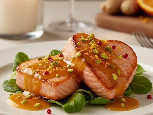 Cuori di Salmone all'Arancia e Zenzero : Amore a Tavola