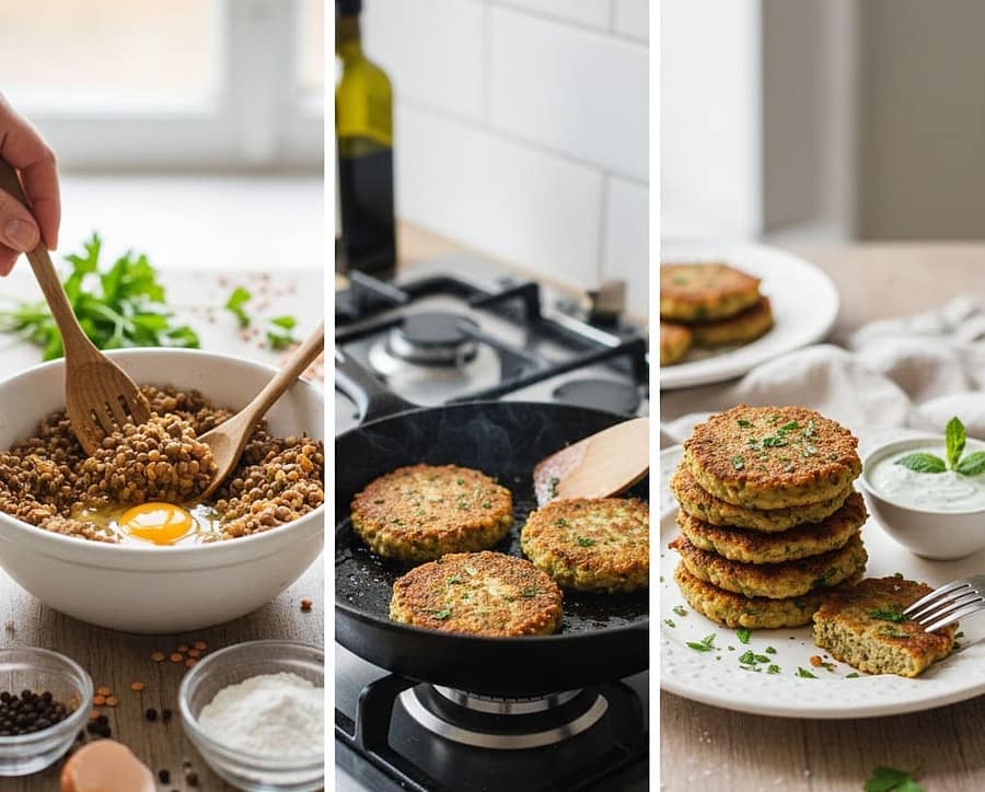 FRITTELLE DI LENTICCHIE RICETTA RAPIDA